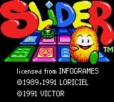 Slider (USA, Europe) Title Screen